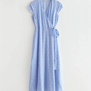 & Other Stories Light Blue Floral Maxi Dress
